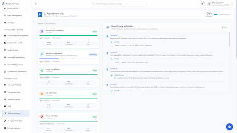 Multi-Agent Processing Dashboard