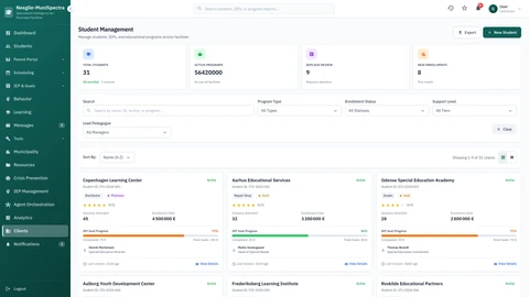 Clients Portal - Main dashboard view showcasing client management interface