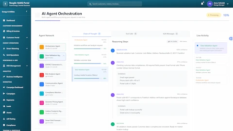 Real-time agent orchestration with chain-of-thought reasoning for data validation and MaLo lookup